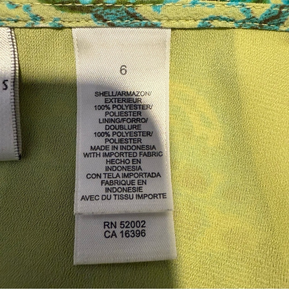 EMMA JAMES Flowy Boho Maxi Skirt Paisley Earthy Summer Spring Sage Green Size 6 - Picture 11 of 11